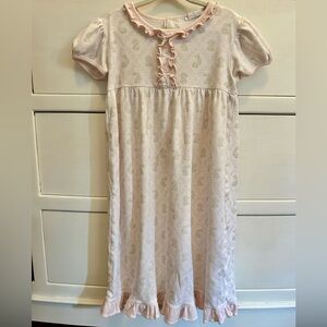 Baby Loren Pima Cotton pink bunny Easter nightgown pajamas size 7